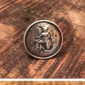 Silpada sterling silver Roman coin ring size 7